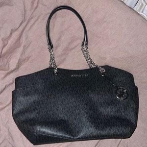 MK black logo purse